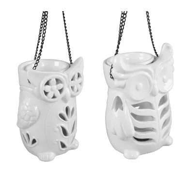 B/ESSENZA Sowa do zawieszenia z porcelany Ø 10X14 cm, min. 4 szt.